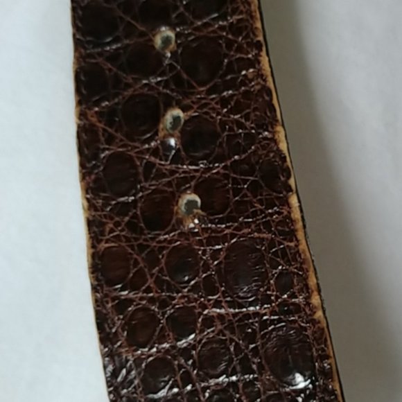 Sz.30🌞ALLIGATOR SKIN LEATHER BELT SZ. 30 - Picture 9 of 11